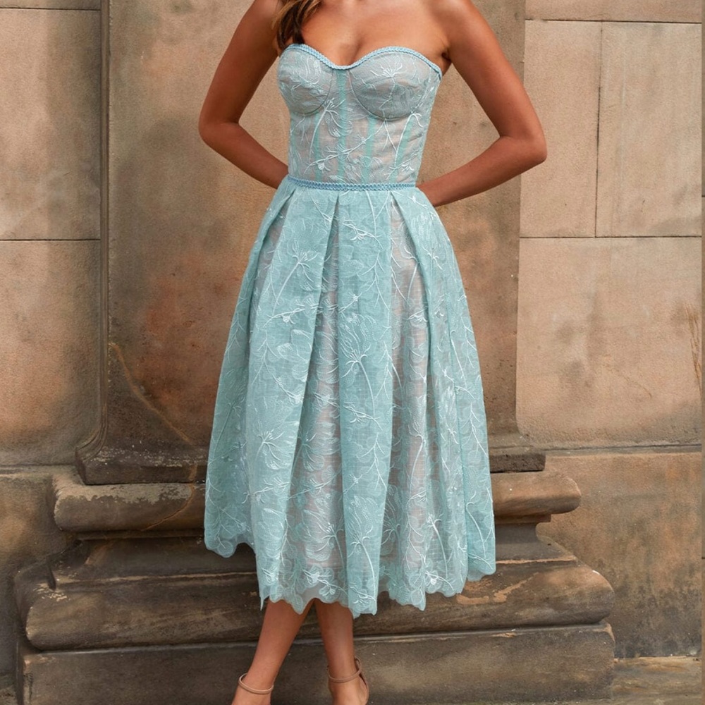 Nadine Merabi Olivia Dress mint green worn ONCE  XL=12 42’Bust34waist44 hips